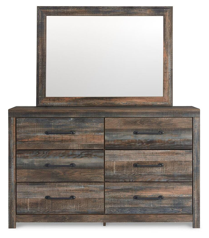 Drystan Queen Bookcase Storage Bed, Dresser and Mirror (2)