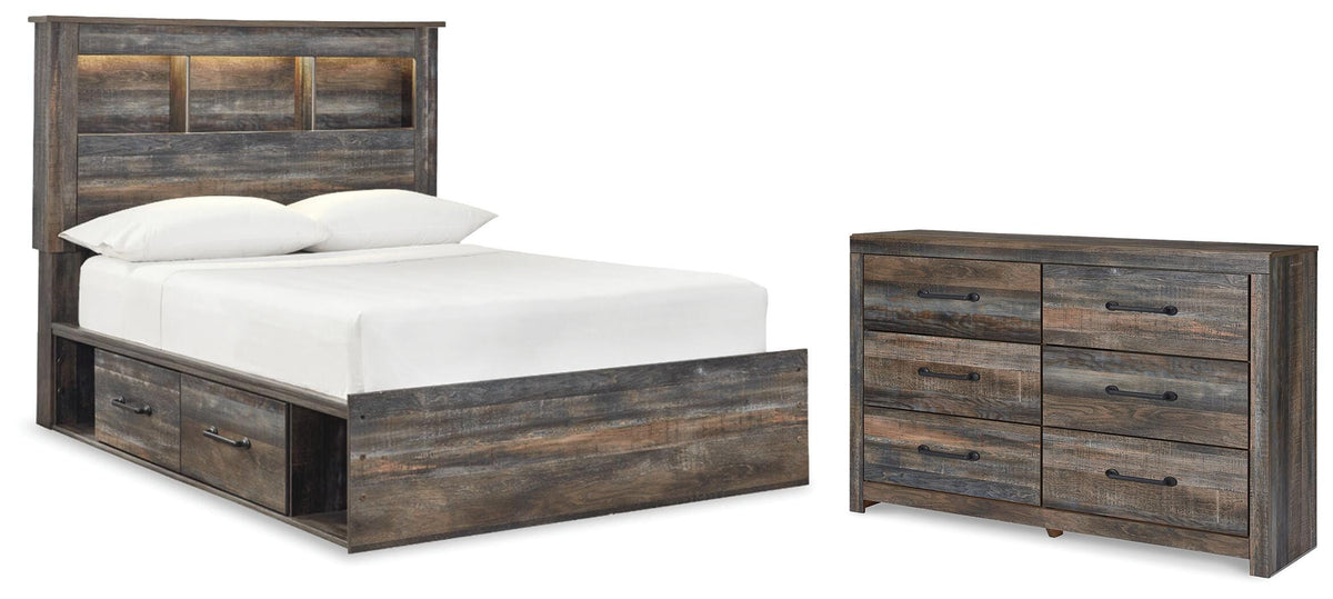Drystan Full Bookcase Storage Bed and Dresser - Multi (1)
