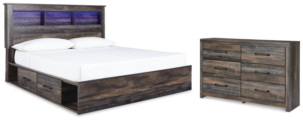 Drystan King Bookcase Storage Bed and Dresser - Multi (1)