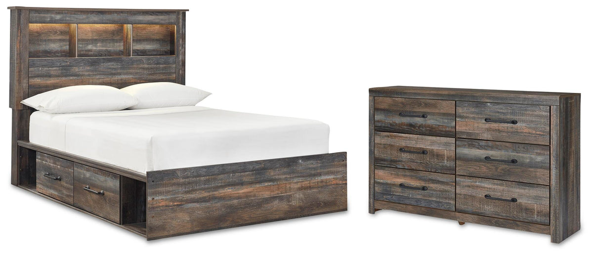 Drystan Full Bookcase Storage Bed and Dresser - Multi (1)