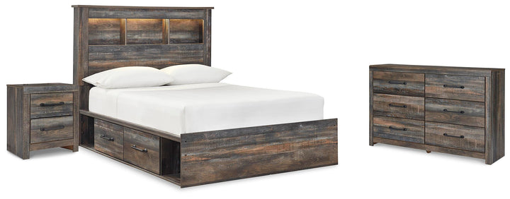 Drystan Full Bookcase Storage Bed, Dresser and Nightstand - Multi (1)
