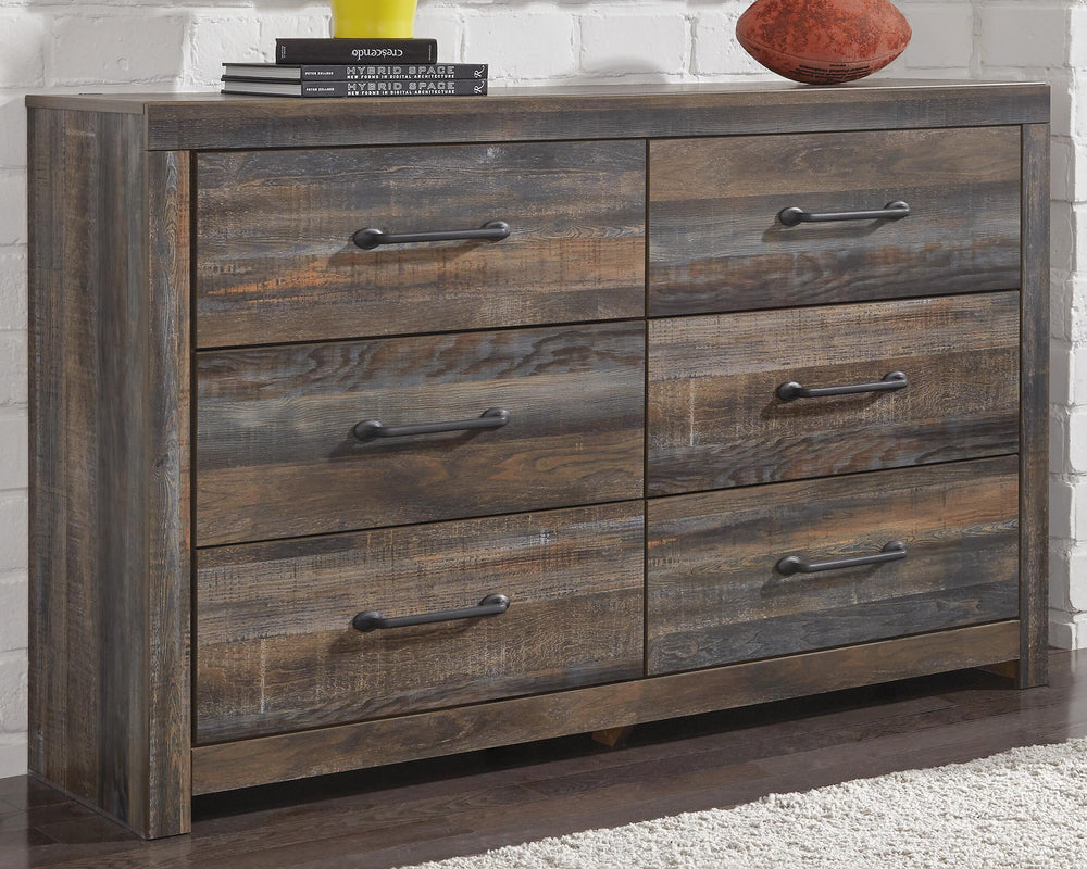 Drystan Queen Bookcase Bed, Dresser and 2 Nightstands - Multi (11)