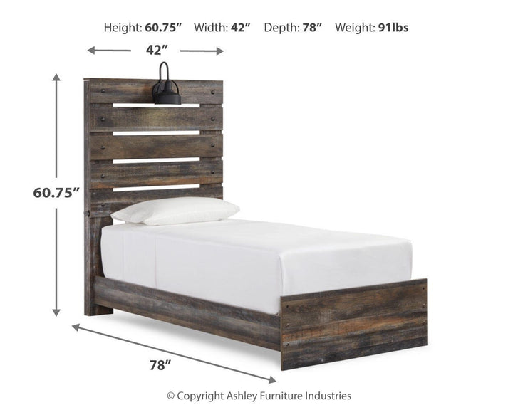 Drystan Twin Panel Bed - Multi (4)