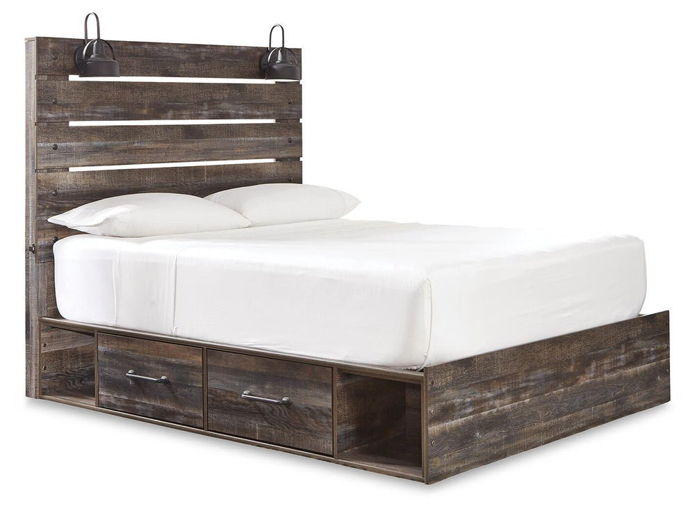 Drystan Queen Panel Bed with 4 Storage Drawers - Multi (1)