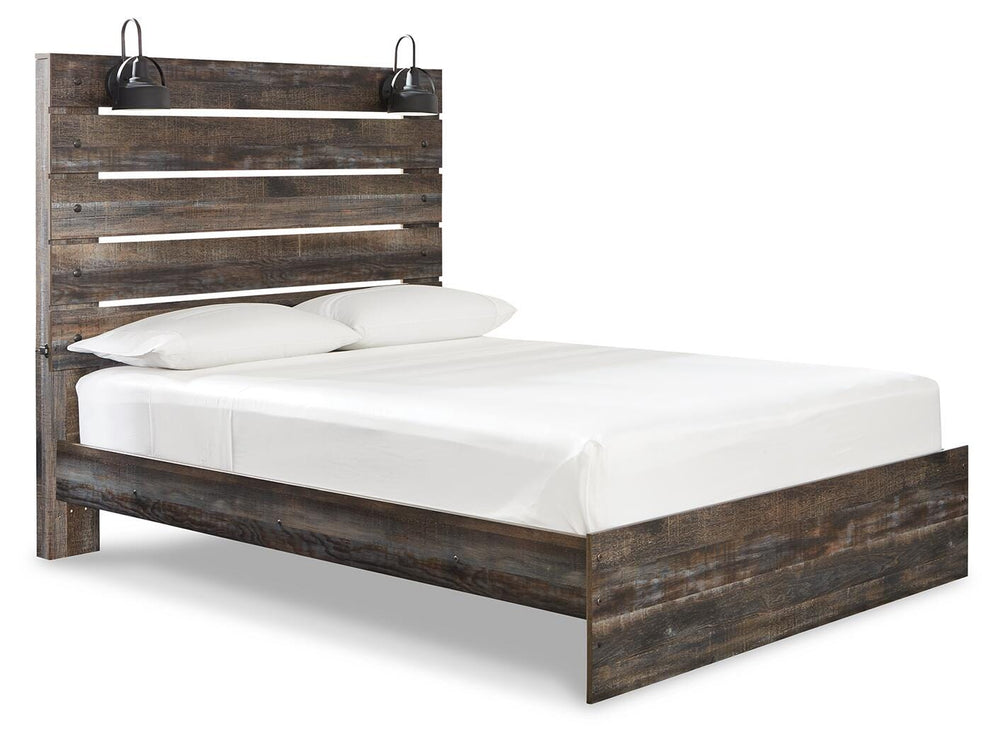 Drystan Queen Panel Bed, Dresser, Mirror and 2 Nightstands - Multi (3)