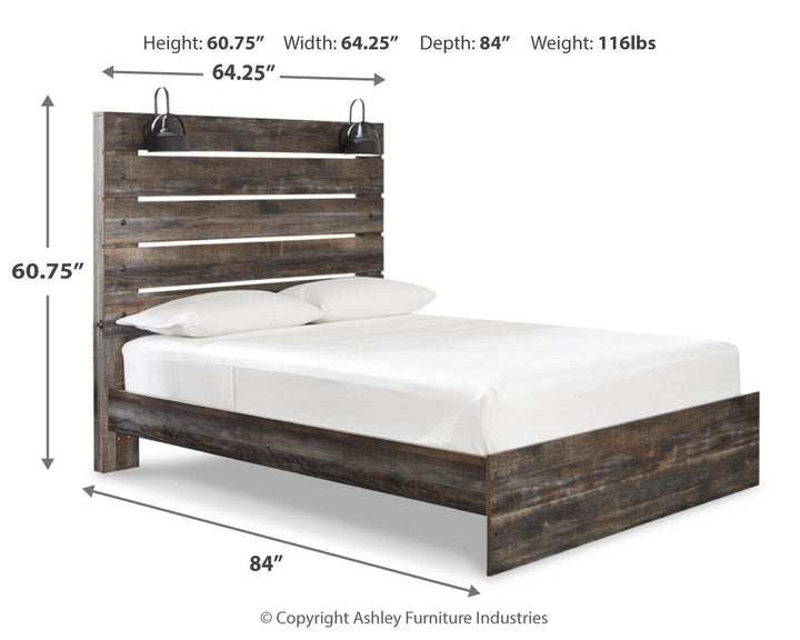 Drystan Queen Panel Bed, Dresser and Mirror (7)