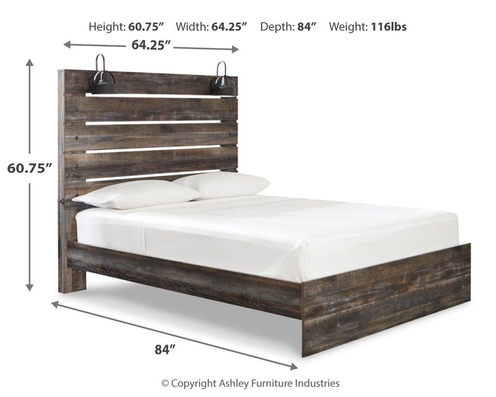 Drystan Queen Panel Bed, Dresser and Mirror (7)