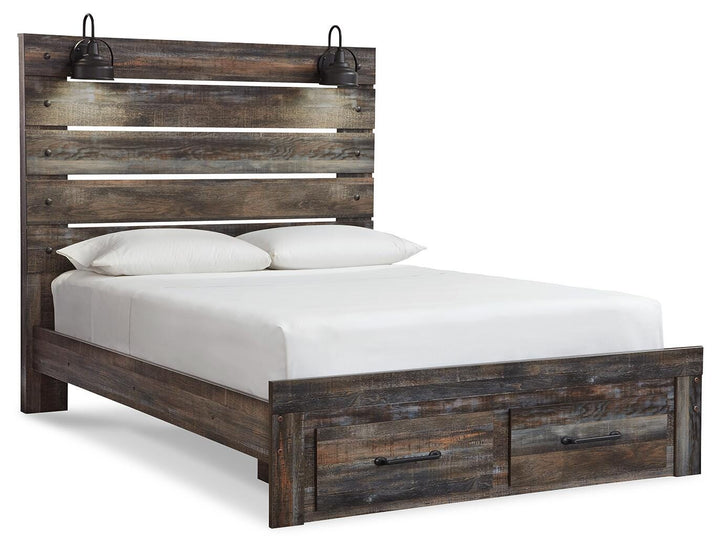 Drystan Queen Panel Storage Bed, Dresser, Mirror and Nightstand - Multi (4)
