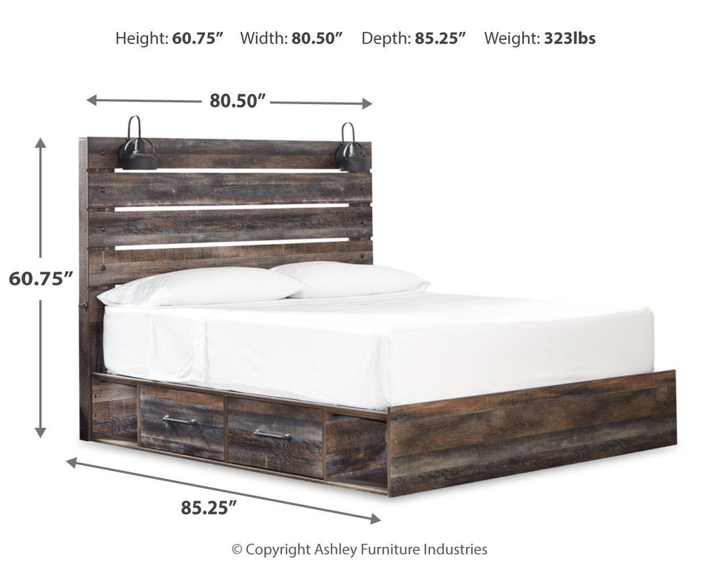 Drystan King Storage Bed, Dresser and Mirror - Multi (6)