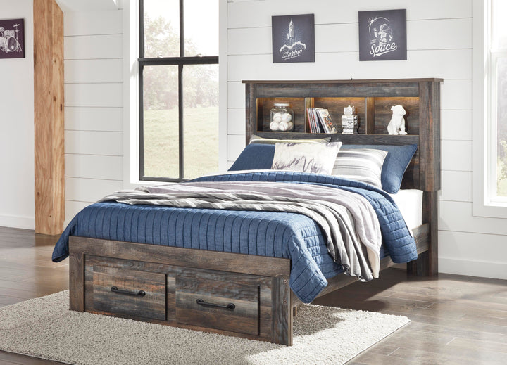 Drystan Full Bookcase Storage Bed and Nightstand (8)