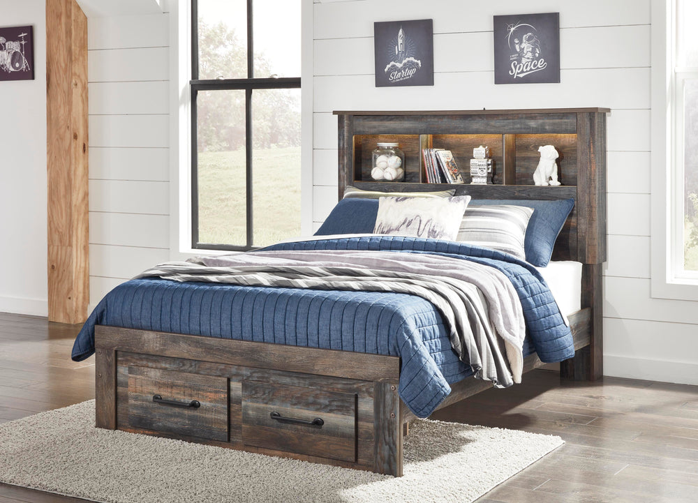 Drystan Full Bookcase Storage Bed and Nightstand (8)