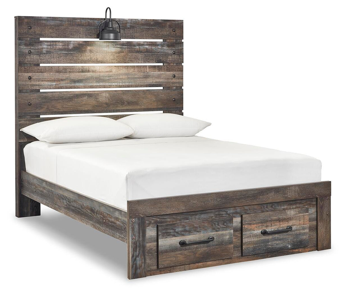 Drystan Full Panel Bed with 2 Storage Drawers - Multi (2)