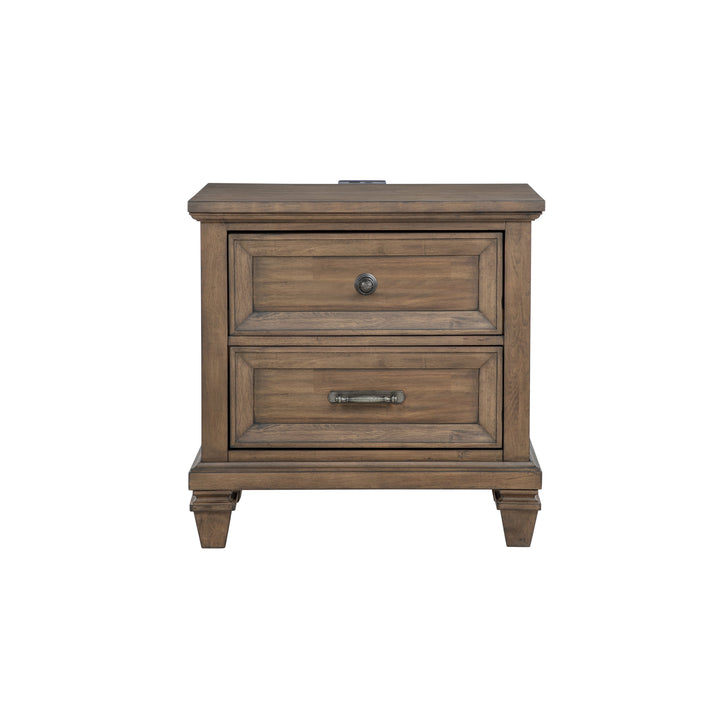 Mariana Nightstand W/usb-Vintage Mocha