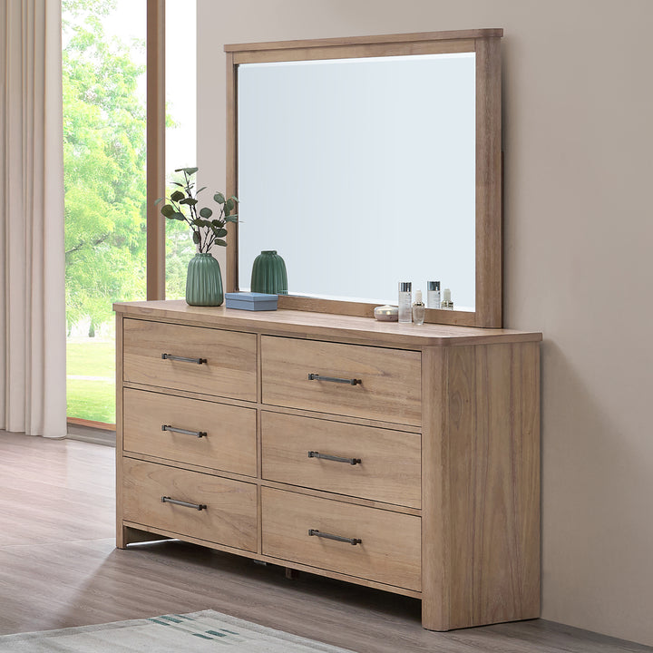 Anika 6 Drawer Dresser-Natural