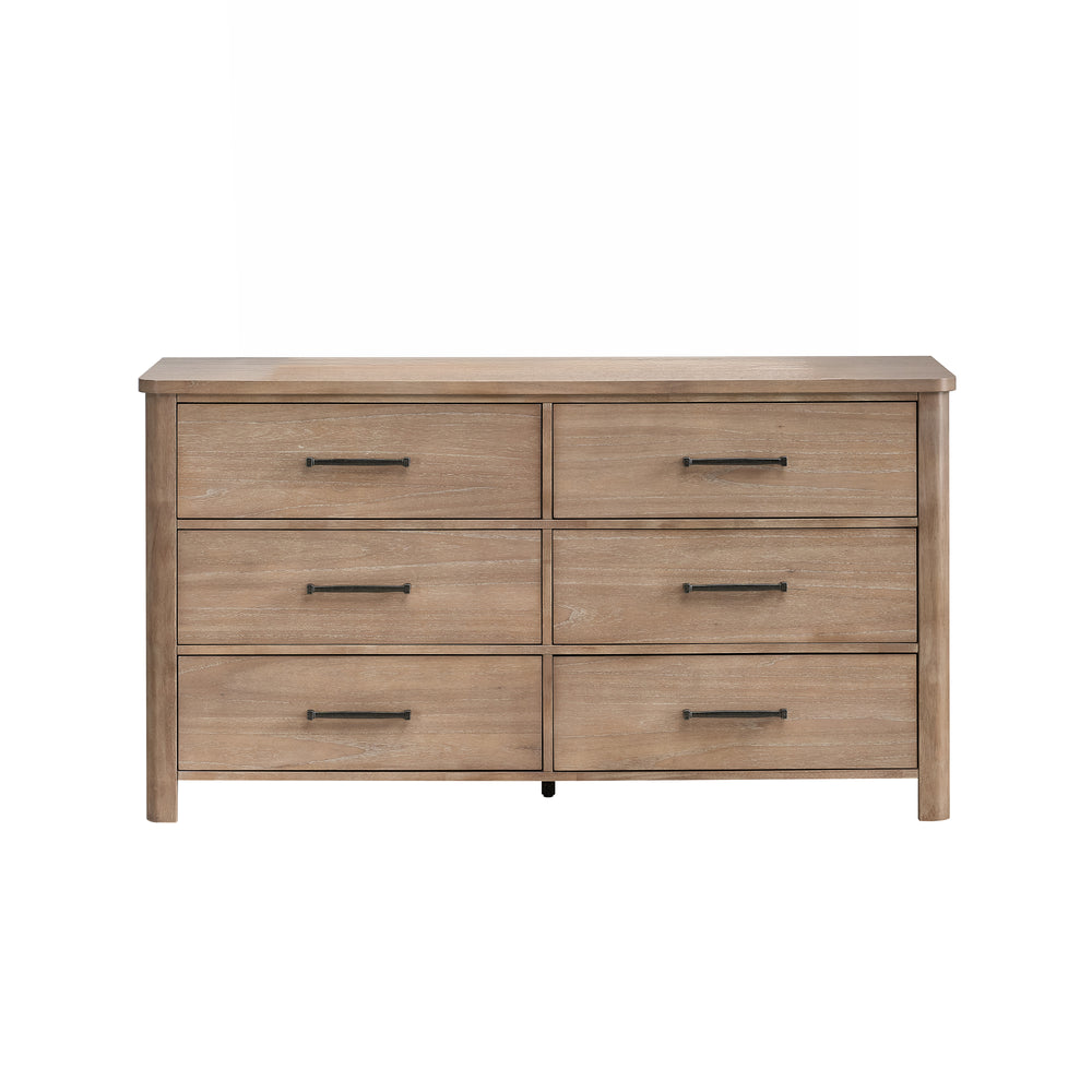 Anika 6 Drawer Dresser-Natural