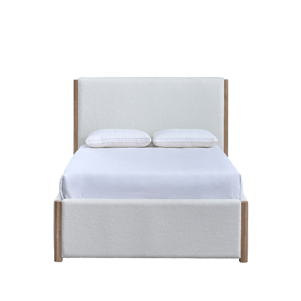 Anika 5/0 Q Upholstered Panel Headboard-White