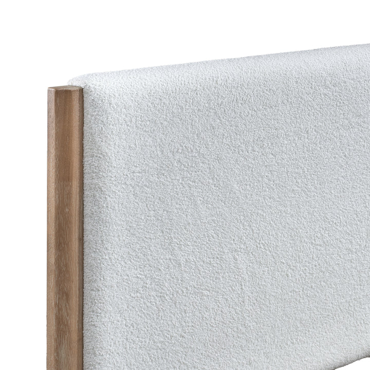 Anika 5/0 Q Upholstered Panel Headboard-White