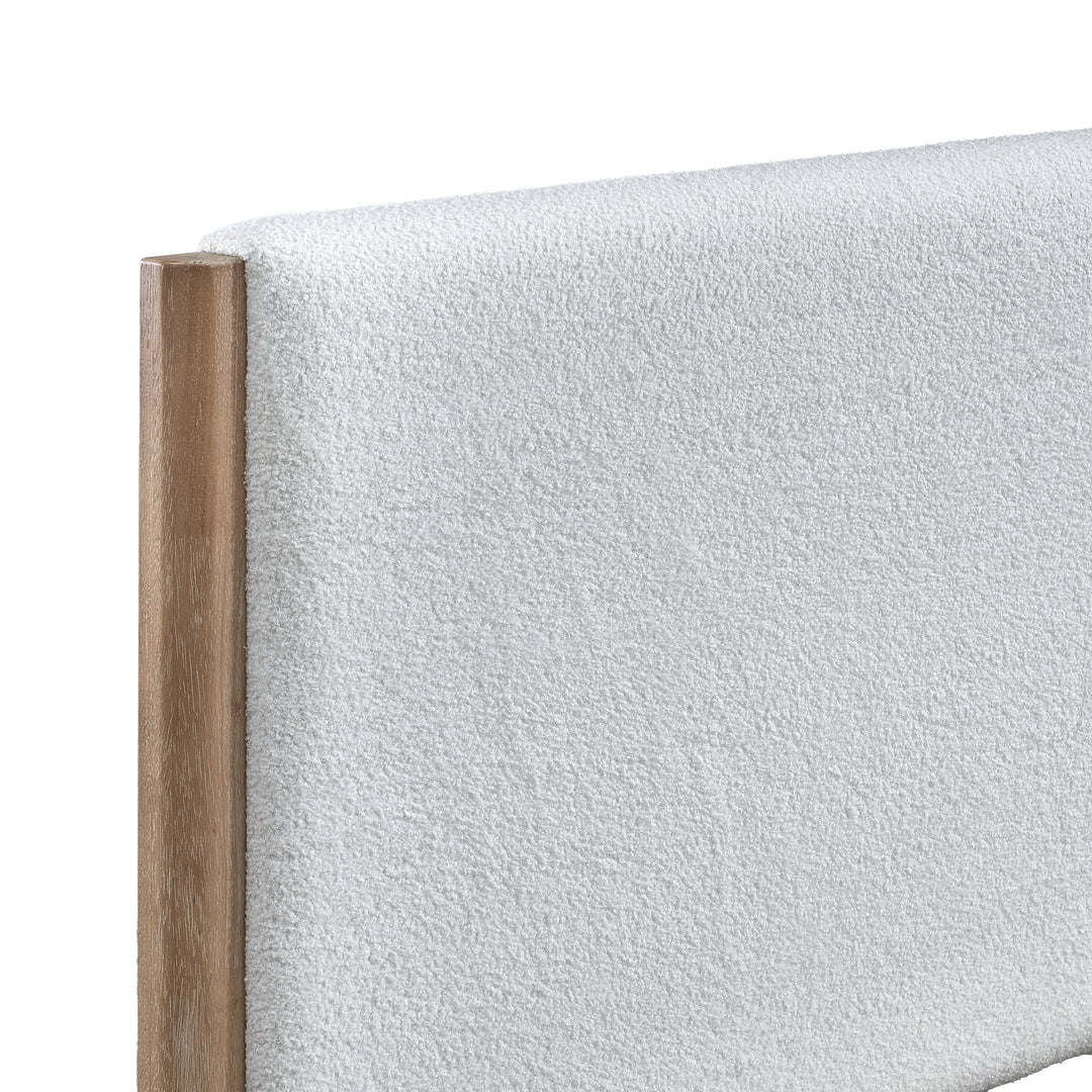 Anika 5/0 Q Upholstered Panel Headboard-White