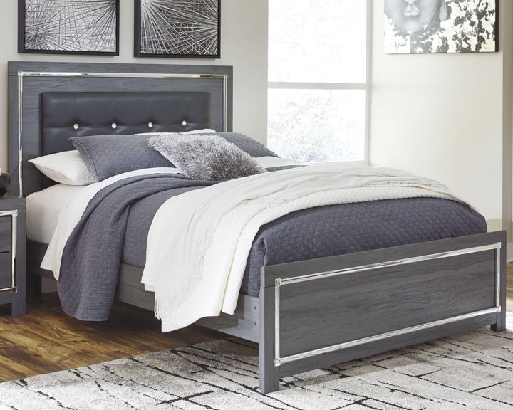 Lodanna Queen Panel Bed, Dresser, Mirror, Chest and 2 Nightstands - Gray (8)