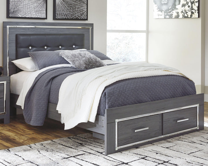 Lodanna Queen Upholstered Panel Storage Bed, Dresser and Mirror (6)