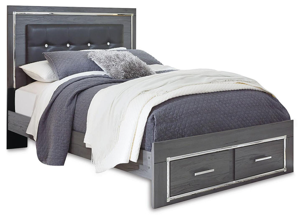 Lodanna Queen Panel Storage Bed and Chest - Gray (4)