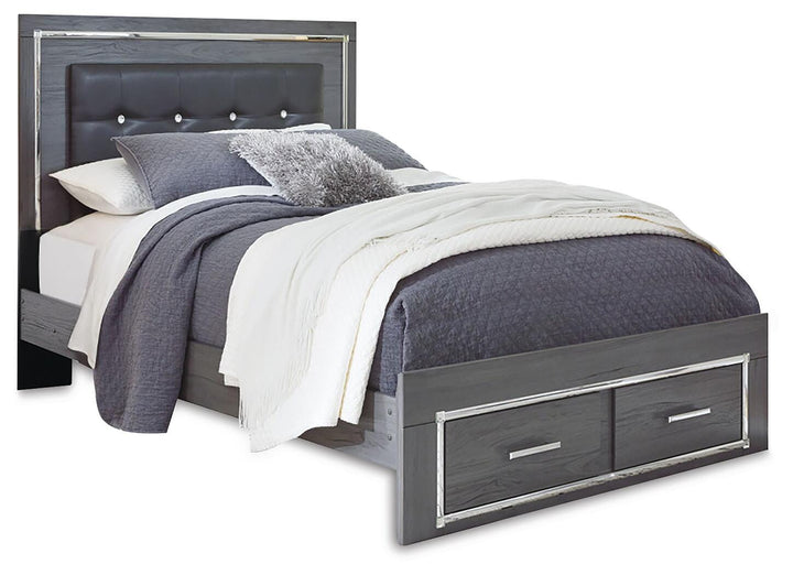 Lodanna Queen Upholstered Panel Storage Bed, Dresser and Mirror (4)