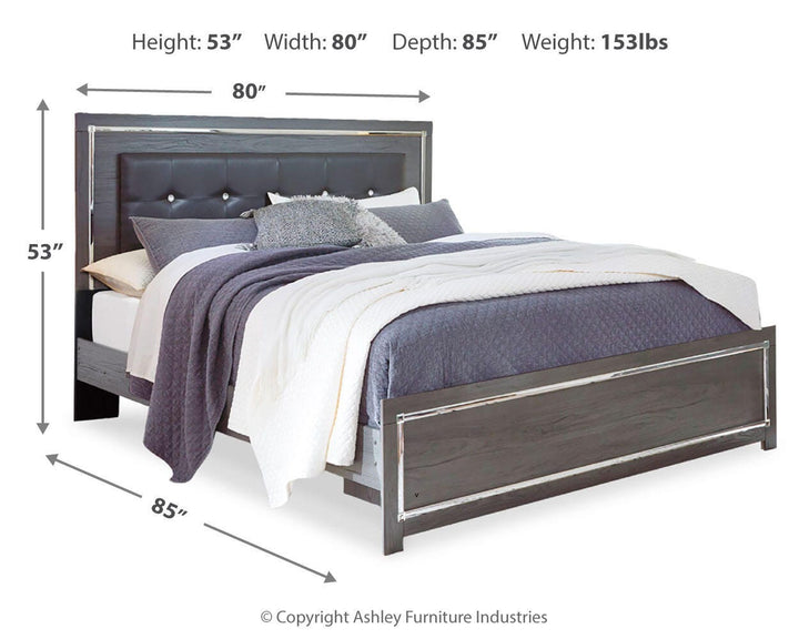 Lodanna King Panel Bed - Gray (4)