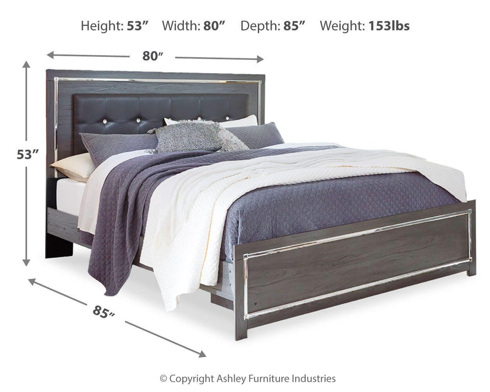 Lodanna King Panel Bed - Gray (4)