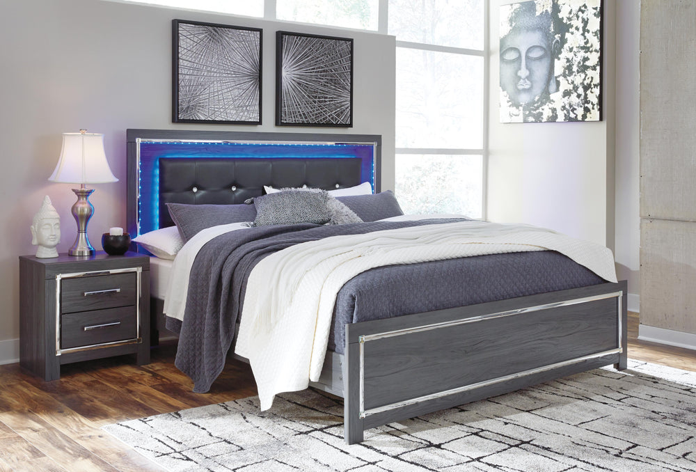 Lodanna King Panel Bed - Gray (3)