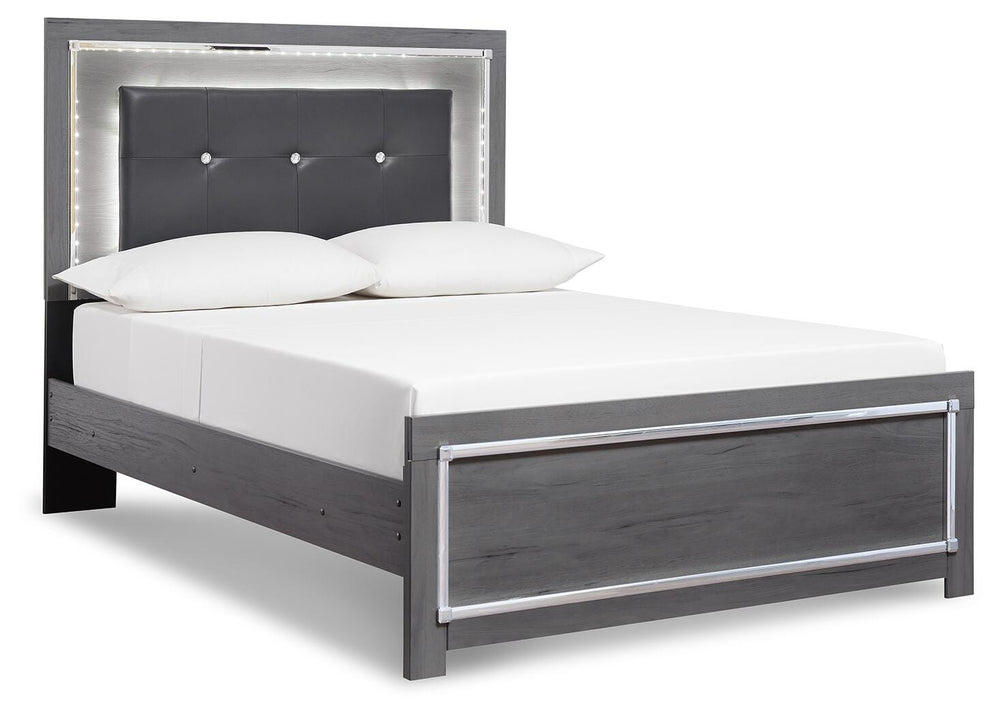 Lodanna Full Panel Bed, Dresser and Chest - Gray (4)
