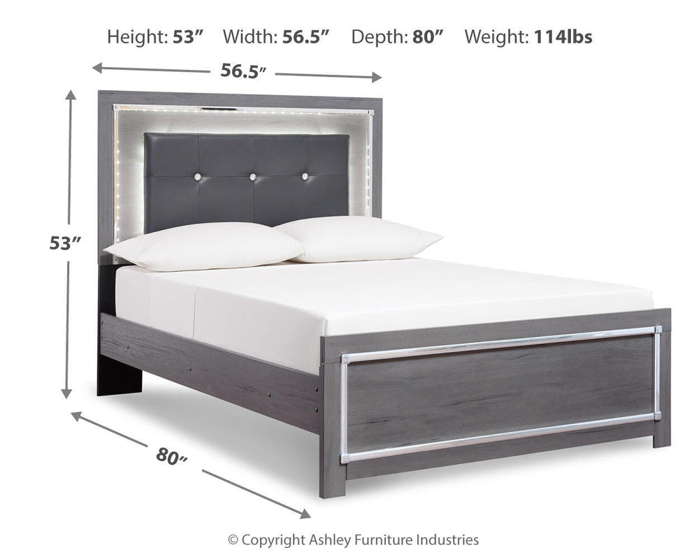 Lodanna Full Panel Bed - Gray (4)