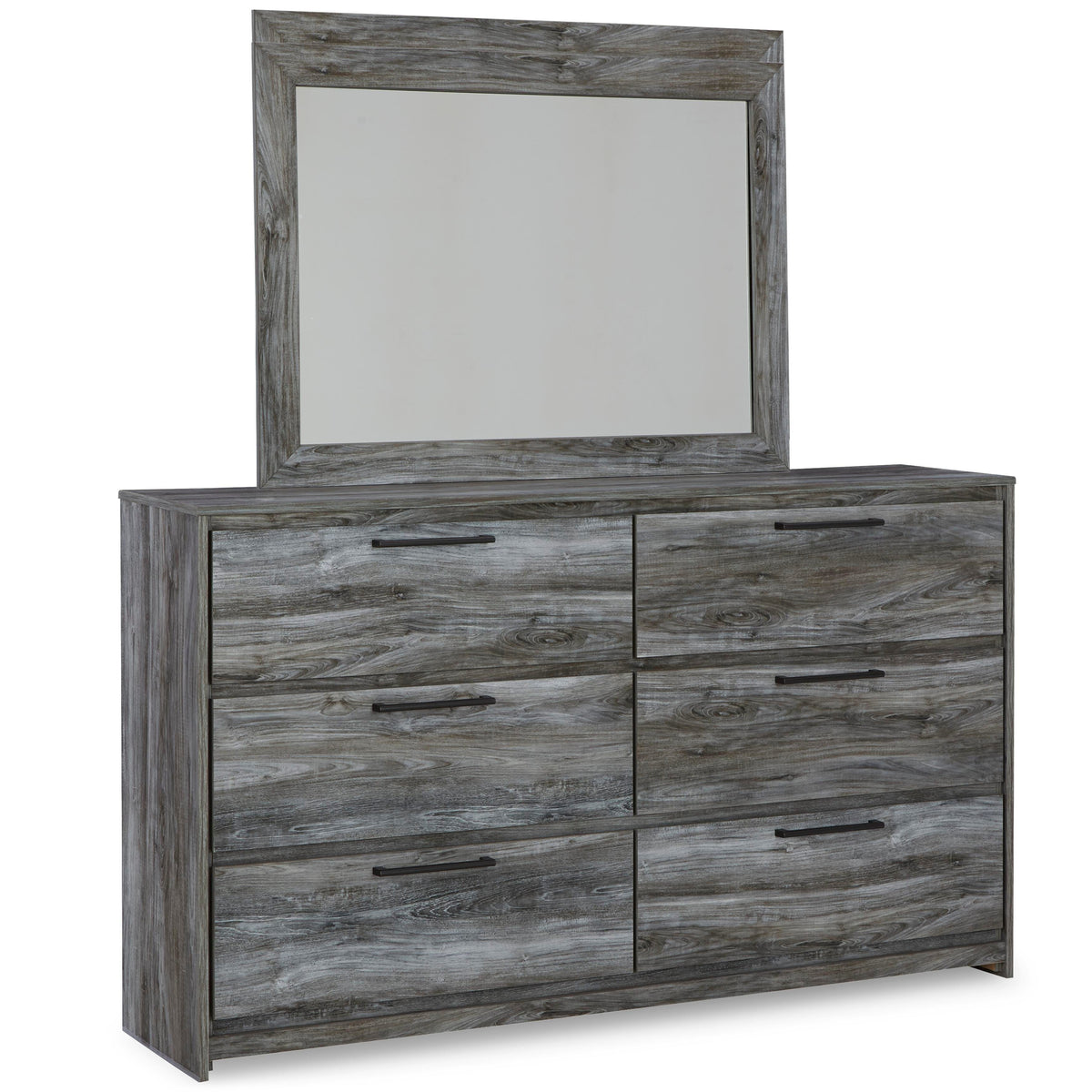 Baystorm Full Panel Bed, Dresser and Mirror - Gray (2)
