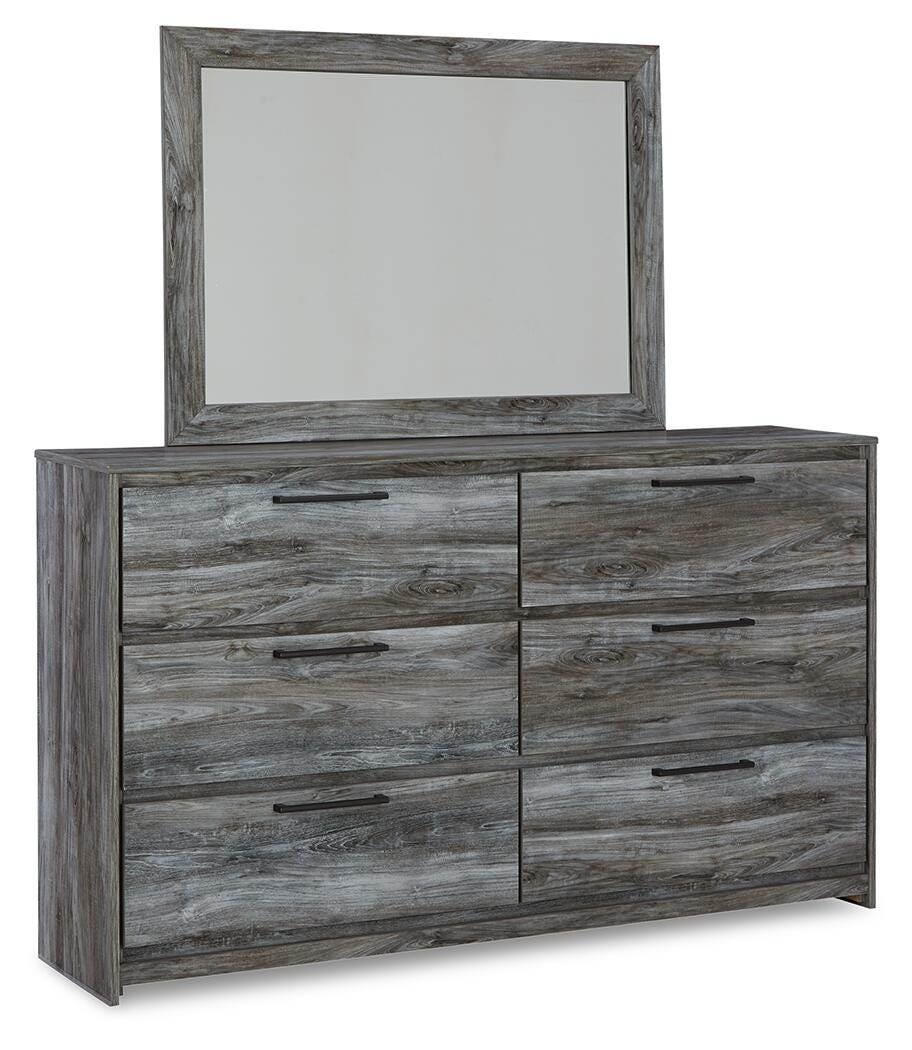 Baystorm King Storage Bed, Dresser, Mirror, Chest and Nightstand - Gray (2)