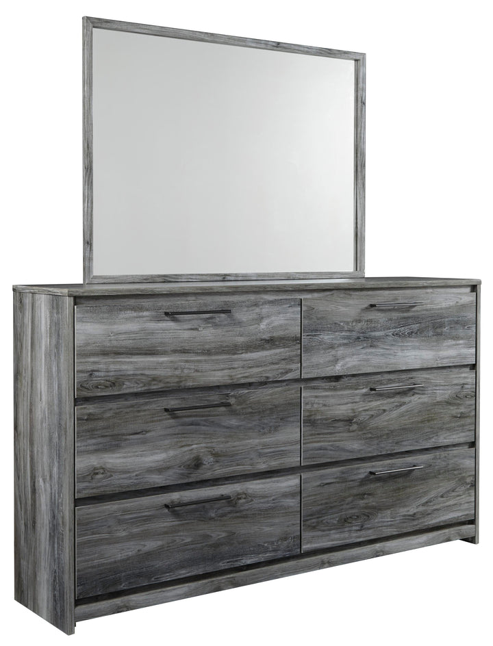 Baystorm Full Panel Bed, Dresser, Mirror and Nightstand - Gray (2)