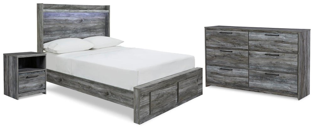Baystorm Full Panel Storage Bed, Dresser and Nightstand - Gray (1)