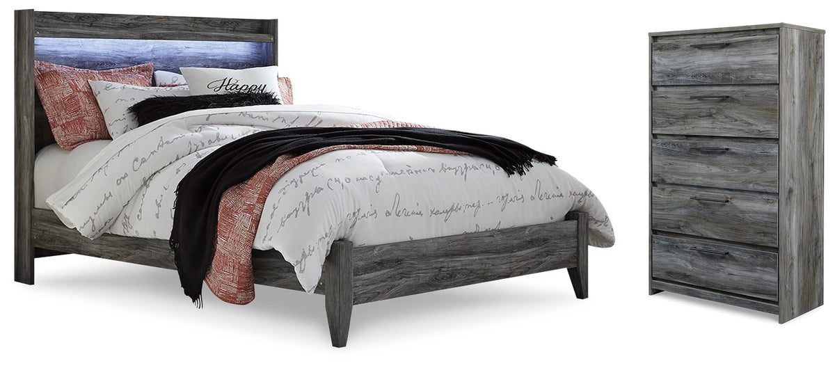 Baystorm Queen Panel Bed and Chest (1)