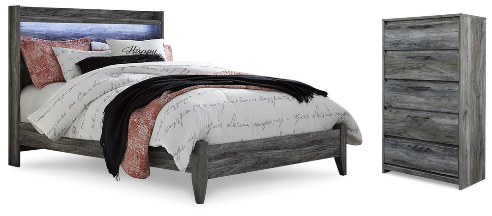 Baystorm Queen Panel Bed and Chest (1)
