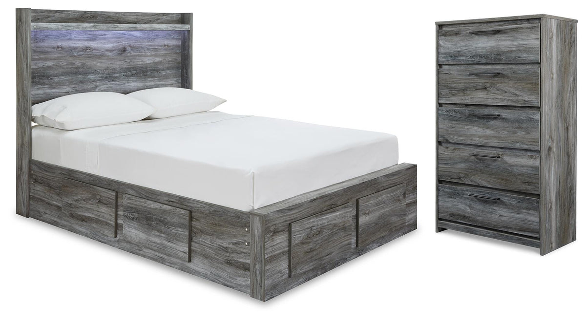 Baystorm Full Storage Bed and Chest - Gray (1)