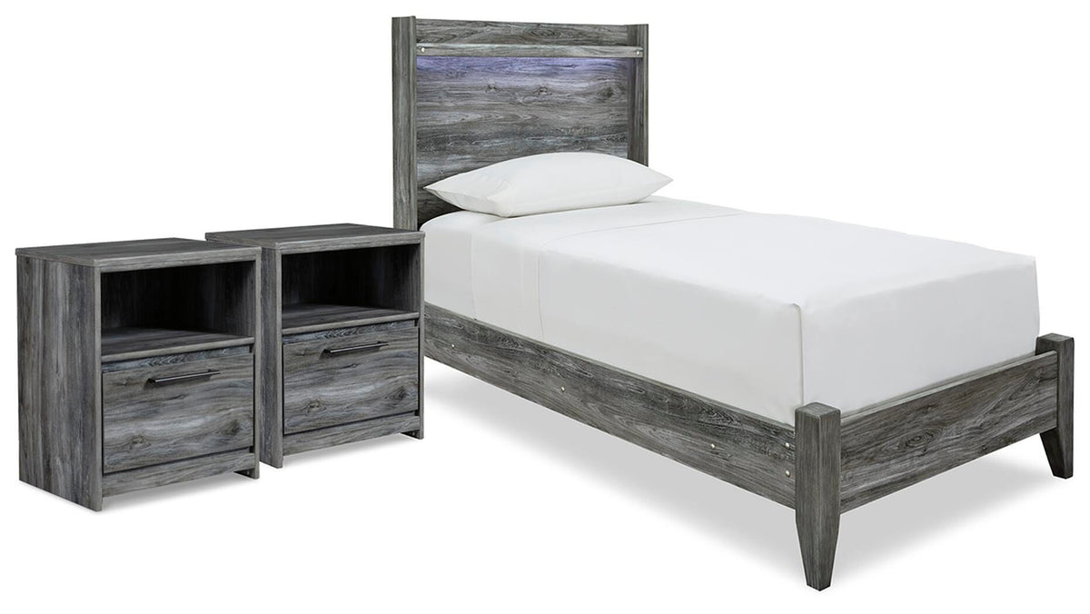Baystorm Twin Panel Bed and 2 Nightstands (1)