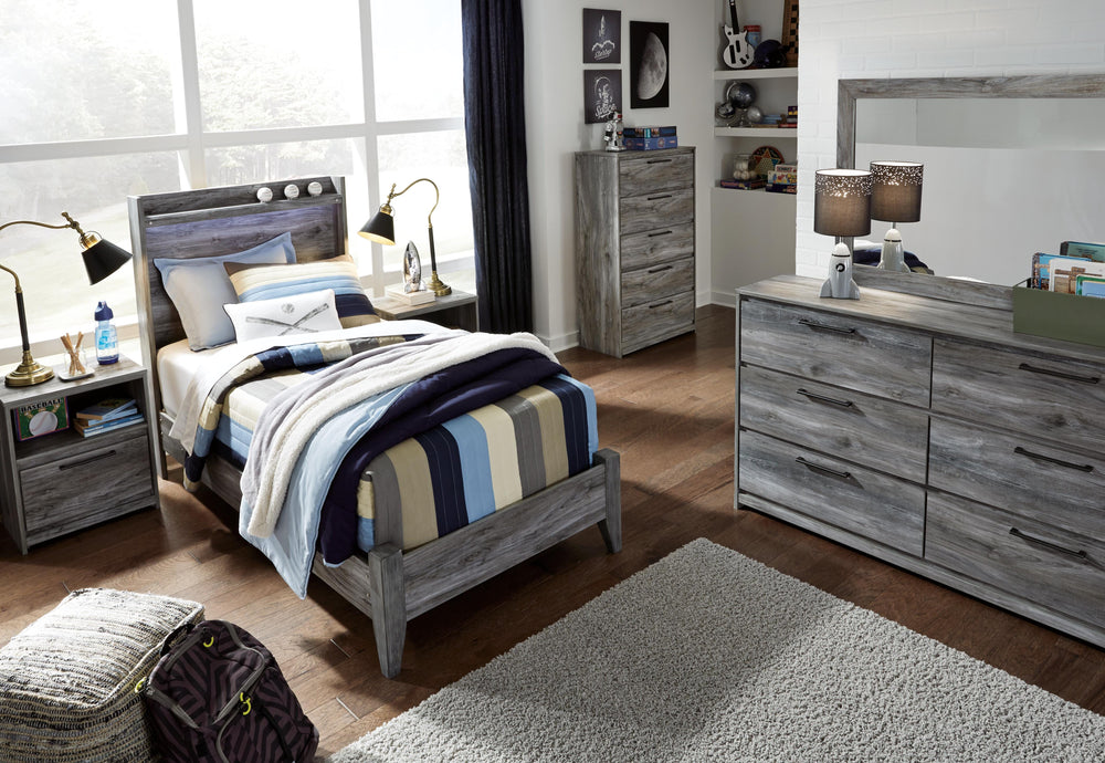 Baystorm Twin Panel Bed - Gray (7)