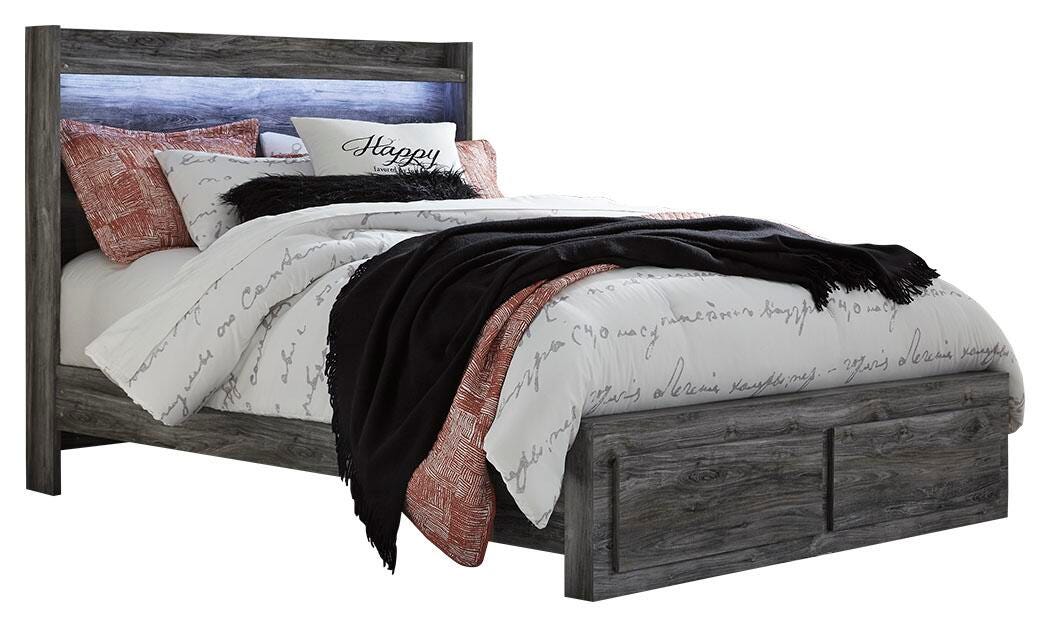 Baystorm Queen Panel Storage Bed, Dresser and Nightstand - Gray (2)