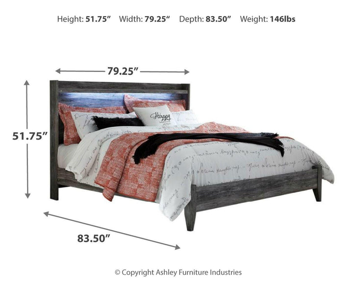 Baystorm King Panel Bed, Dresser, Mirror, and Nightstand - Gray (10)