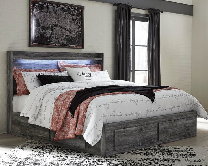 Baystorm King Storage Bed, Dresser, Mirror, Chest and Nightstand - Gray (14)