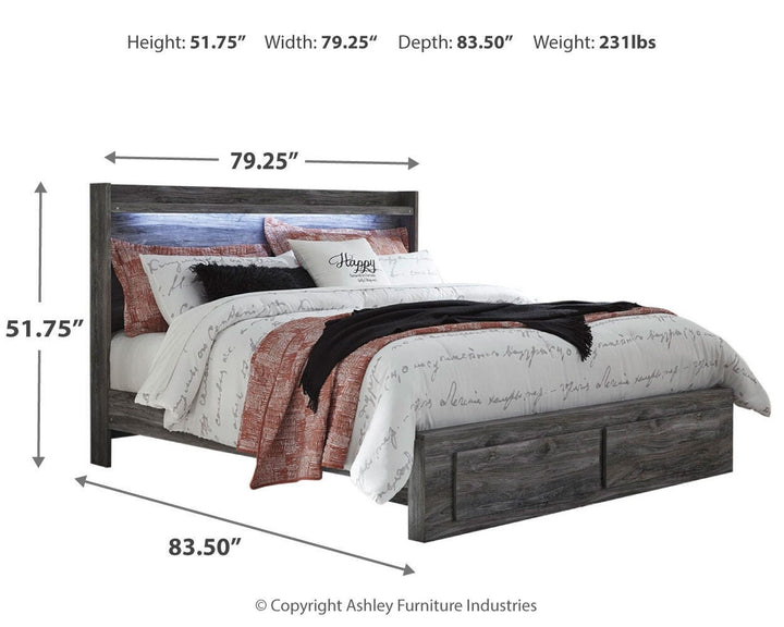Baystorm King Panel Storage Bed with Chest - Gray (6)