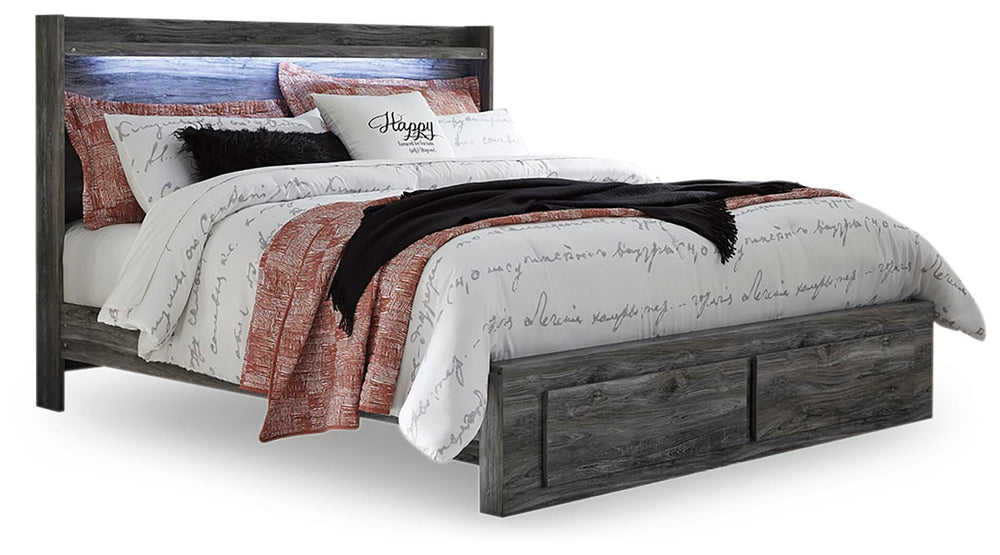 Baystorm King Panel Storage Bed with Chest - Gray (3)