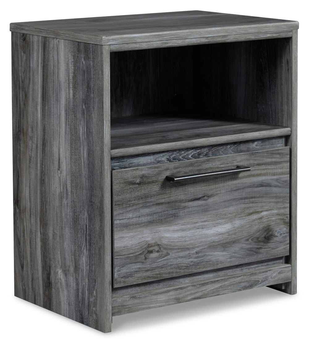 Baystorm Full Panel Bed, Dresser, Mirror and Nightstand - Gray (3)