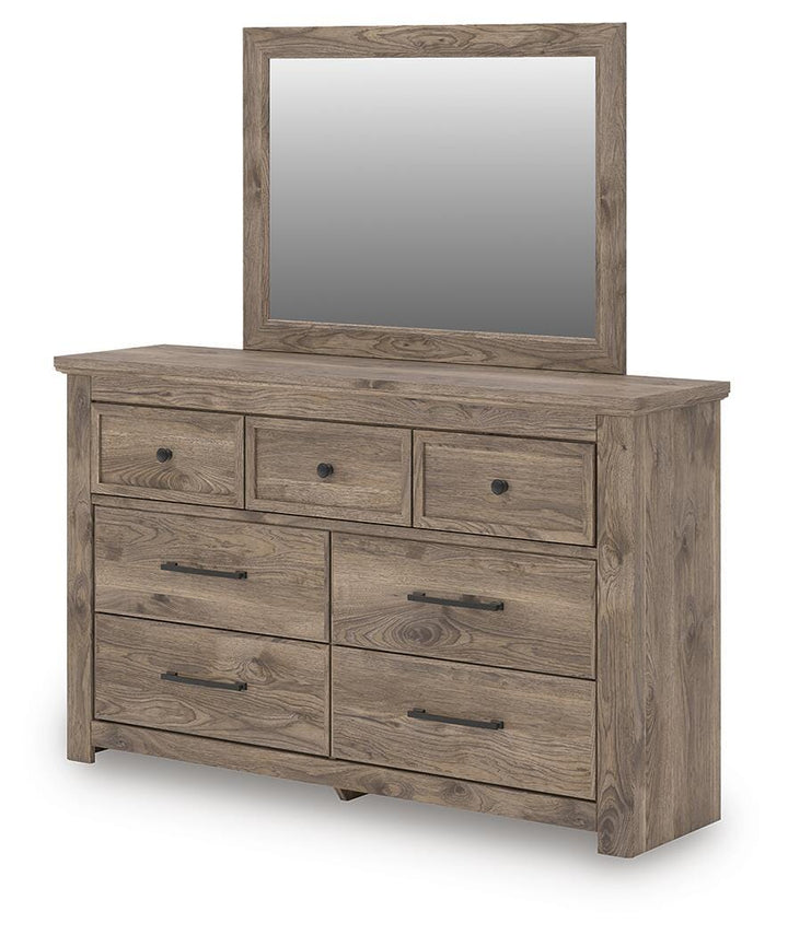 Rusticott Dresser and Mirror - Light Brown (4)