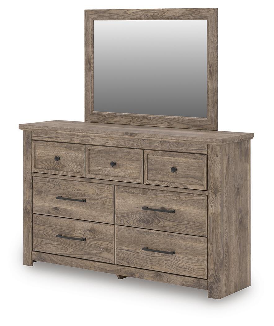 Rusticott Dresser and Mirror - Light Brown (4)