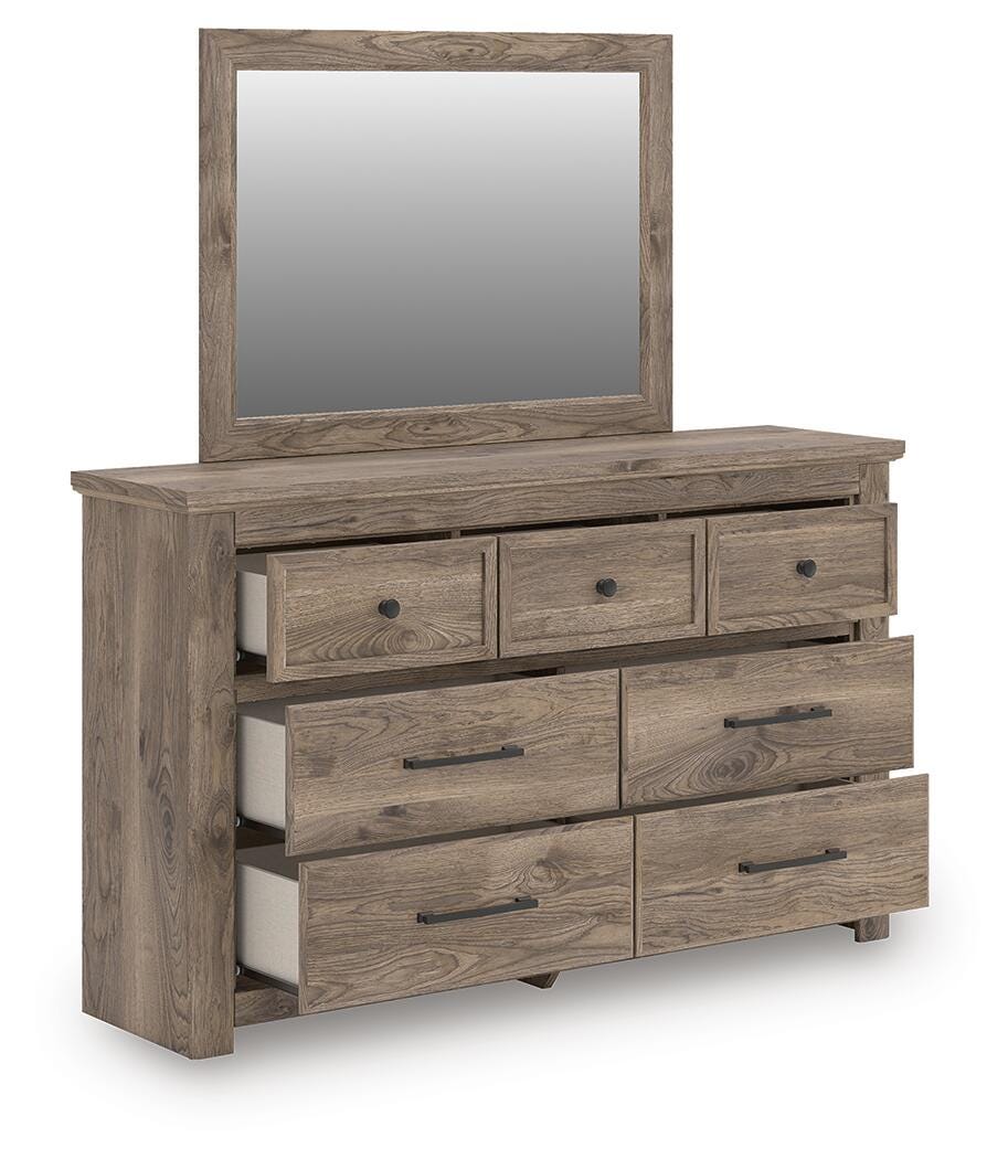 Rusticott Dresser and Mirror - Light Brown (2)