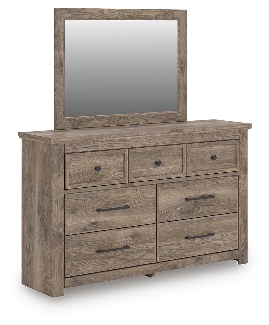 Rusticott Dresser and Mirror - Light Brown (1)
